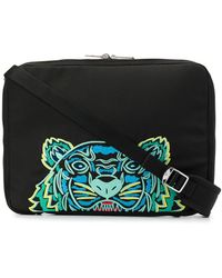 KENZO Laptophülle mit Tigerstickerei - Schwarz