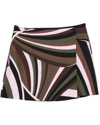 PUCCI - Iride-Print Wrap Mini Skirt - Lyst