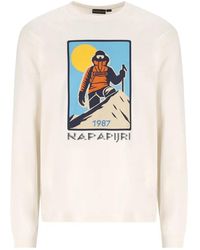 Napapijri - Graphic-Print Long-Sleeve T-Shirt - Lyst