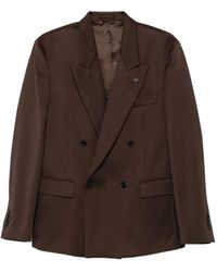 Lardini - Double-Breasted Peak-Lapel Jacket - Lyst