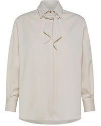 Cruna - Yvonne Tie-Neck Shirt - Lyst