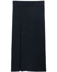 Filippa K - Cable Knit Asymmetrical Skirt - Lyst