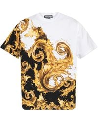 Versace Jeans Couture - Wave Couture-Print T-Shirt - Lyst