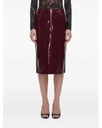Self-Portrait - Faux Leather Skirt - Lyst