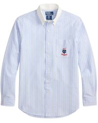 Polo Ralph Lauren - X Wimbledon Striped Embroidered Oxford Shirt - Lyst