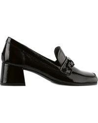 Högl - Helen Block-Heel Patent Loafers - Lyst
