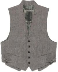 Ziggy Chen - Check-Pattern Waistcoat - Lyst