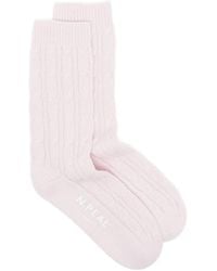 N.Peal Cashmere - Cable House Sock - Lyst