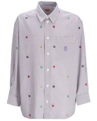KENZO - Flower-print Cotton Shirt - Lyst