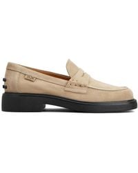 Tod's - Penny-Slot Suede Loafers - Lyst