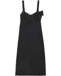 Simone Rocha - Bow Sash Midi-Jurk Met Kant - Lyst