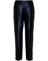 Giorgio Armani - Seam-Detail Satin Trousers - Lyst