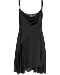 Versace - Robe Bordée De Dentelle À Coupe Courte - Lyst