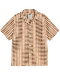 Oas - Lano Cuba Check-Pattern Seersucker Shirt - Lyst