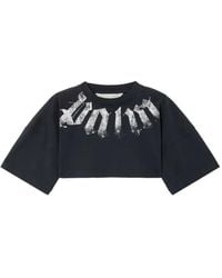 Palm Angels - Cropped Logo-Printed T-Shirt - Lyst