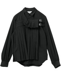 Noir Kei Ninomiya - Pleated Blouse - Lyst