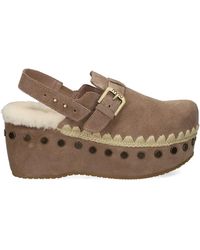 Mou - 67Mm Stud-Embellished Mules - Lyst