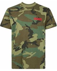 Supreme - T-shirt Met Camouflageprint - Lyst