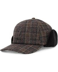 Kangol - Check-Pattern Ear-Flap Cap - Lyst