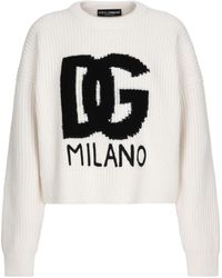 Dolce & Gabbana - Dg Logo Knit Jumper - Lyst