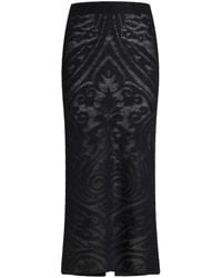 Etro - Knitted Jacquard Midi Skirt - Lyst