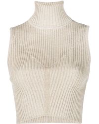 Forte Forte - Roll-neck Ribbed-knit Top - Lyst