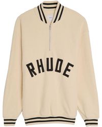 Rhude - Varsity Sweatshirt mit kurzem Reißverschluss - Lyst