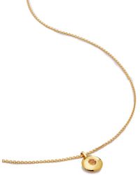 Monica Vinader - 18Kt Recycled Vermeil Birthstone Citrine Pendant Necklace - Lyst