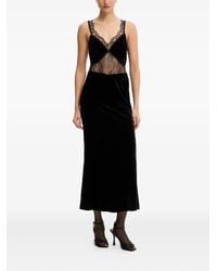 Never Fully Dressed - Lace-panel Midi Dress - Lyst