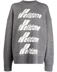 we11done - Pile Intarsia-Knit Logo Jumper - Lyst