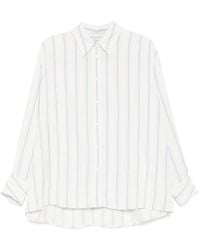 RECTO. - Double Layered-Cuffs Striped Shirt - Lyst