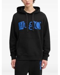 HUGO - Sudadera con capucha y logo estampado - Lyst