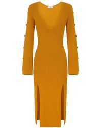 Elisabetta Franchi - Knit Dress With Jewel Buttons - Lyst