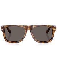 Persol - Tortoiseshell-Effect Rectangle-Frame Sunglasses - Lyst