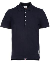 Thom Browne - Tricolour Stripe Polo Shirt - Lyst