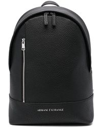 Armani Exchange - Logo-plaque Backpack - Lyst