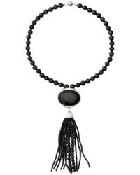 Julietta - Clio Beaded Tassel Necklace - Lyst