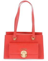 Moschino - Lizard-Effect Shoulder Bag - Lyst