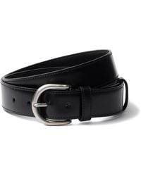 Prada - Metal Buckle Engraved Leather Belt - Lyst