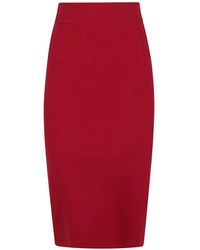 La Petite Robe Di Chiara Boni - Jupe Crayon Mi-Longue À Taille Haute Lumi - Lyst