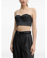 Ermanno Scervino - Lace-Trimmed Strapless Top - Lyst