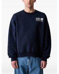Sporty & Rich - Logo-Print Crew-Neck Sweatshirt - Lyst