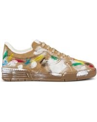 Moschino - Painted Leather Sneakers - Lyst