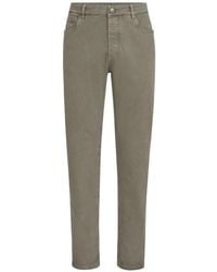 Brunello Cucinelli - Garment-Dyed Comfort Lightweight Denim Traditional Fit Five-Pocket Trousers - Lyst