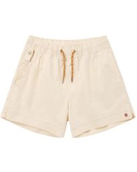 Amundsen - Drawstring-Waistband Logo-Patch Shorts - Lyst