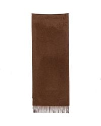ZEGNA - Fringed Logo-Patch Scarf - Lyst