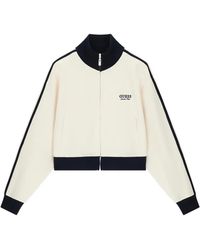 Guess - Bomber Con Logo E Zip - Lyst