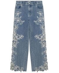 Jonathan Simkhai - Porter Embroidered Jeans - Lyst