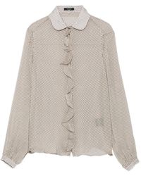 R13 - Ruffled Silk Blouse - Lyst