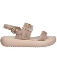 Baldinini - Logo-Plaque Touch-Strap Suede Sandals - Lyst
